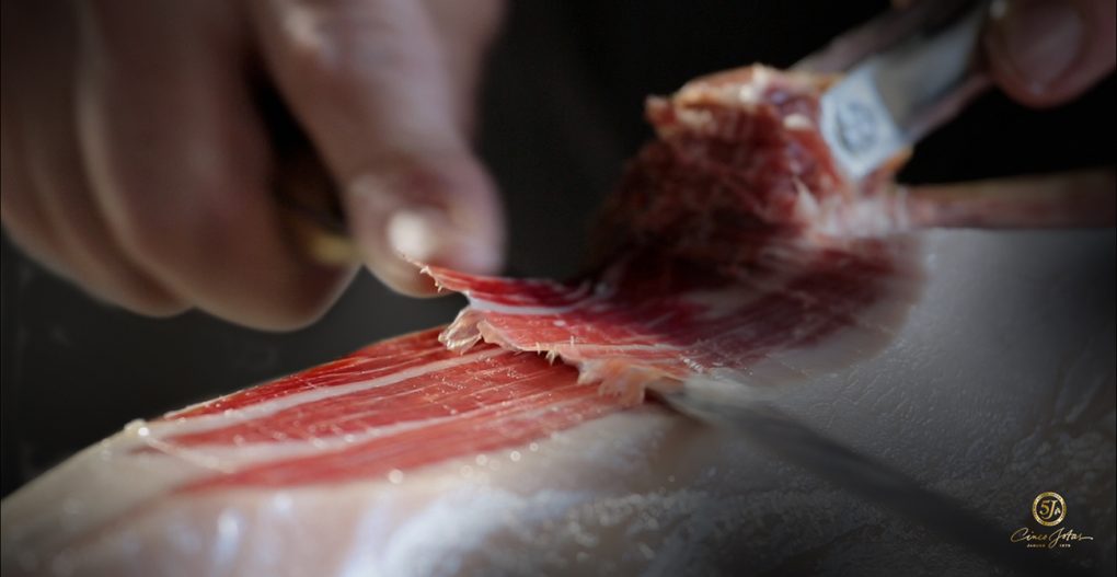 Cortador de jamón 5 Jotas para boda
